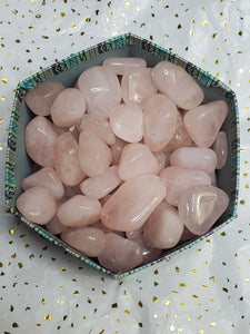 Rose quartz tumbles