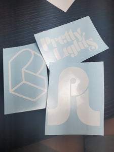 Pretty Lights Vinyl Decal. Pick your color and logo
