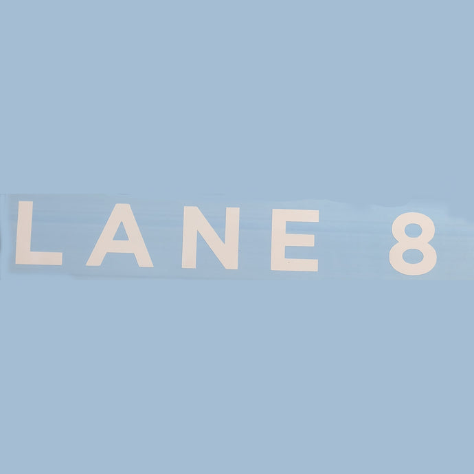 Lane 8 Vinyl sticker decal. Pick your color
