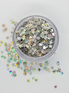 Stars Silver Holographic