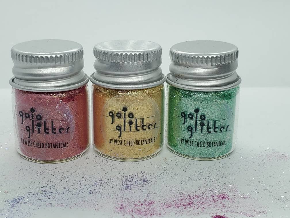 Eco Glitter, Candle Glitter, Bio Glitter, Eucalyptus Glitter, 0% Plastic,  Non Toxic Glitter, Skin / Soap Safe Glitter, Bioglitter. 6 G Vial 